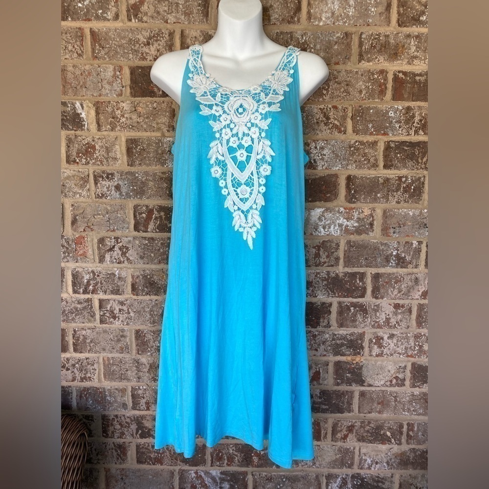 Tecrew Sky  Blue Women’s Halter Dress Size Large New With Tags